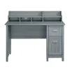 Techni Mobili - CD-8411-GRY - Classic Office Desk with Storage