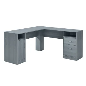 Techni Mobili - table - L-shaped - gray