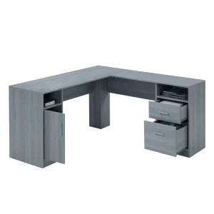 Techni Mobili - table - L-shaped - gray