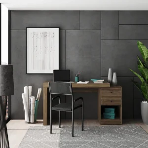 Techni Mobili - Expandable Home Office Desk w/ Drawers and Open Shelf - RTA-988D