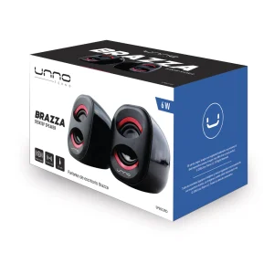 Unno Tekno Speakers Brazza USB 2.0 Black/Red - SP9012RD
