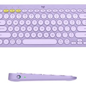 Logitech K380 Multi-Device Bluetooth Wireless Keyboard - Lavender Lemonade - keyboard - lavender, lemonade Input Device