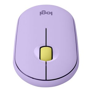 Logitech Pebble M350 - Mouse - optical - 3 buttons - wireless - Bluetooth - USB wireless receiver - lavender lemonade