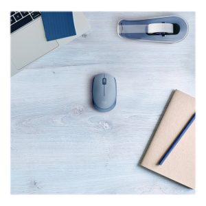 Logitech M170 Wireless Mouse, Ambidextrous, Blue Gray - mouse - 2.4 GHz - blue/gray