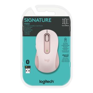 Logitech Signature M650 - mouse - small hands - Bluetooth, 2.4 GHz - rose