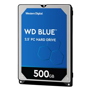 WD Blue WD5000LPCX - Hard drive - 500 GB - internal - 2.5" - SATA 6Gb/s - 5400 rpm - buffer: 16 MB