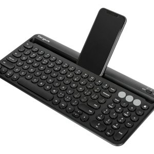 Targus - keyboard - with phone holder - black - antimicrobial Input Device