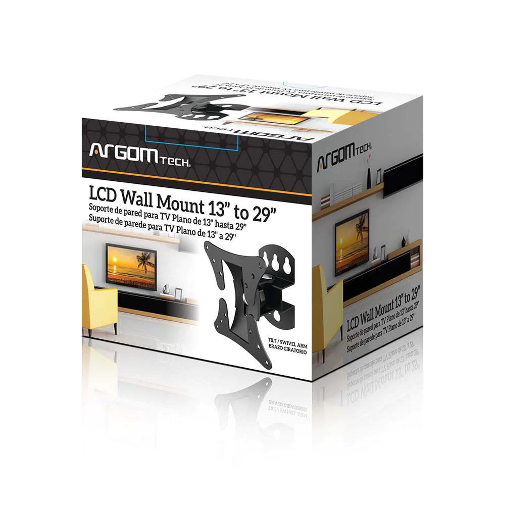 ArgomTech TV Wall Mount 13" - 29" Tilt /Swivel 50/75/100 - Image 3