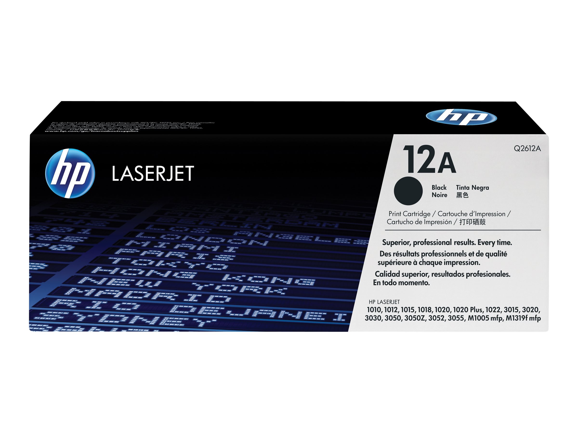 HP 12A - black - original - LaserJet - toner cartridge (Q2612A)