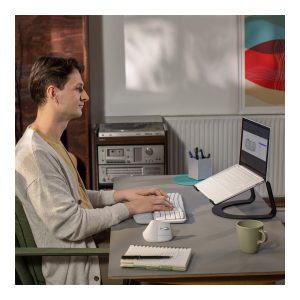 Logitech Ergo Series Wave Keys Wireless Ergonomic Keyboard with Cushioned Palm Rest, Off-white - keyboard - with cushioned palm rest - off-white Input Device