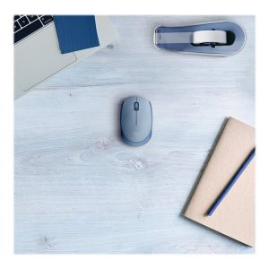 Logitech M170 Wireless Mouse, Ambidextrous, Blue Gray - mouse - 2.4 GHz - blue/gray