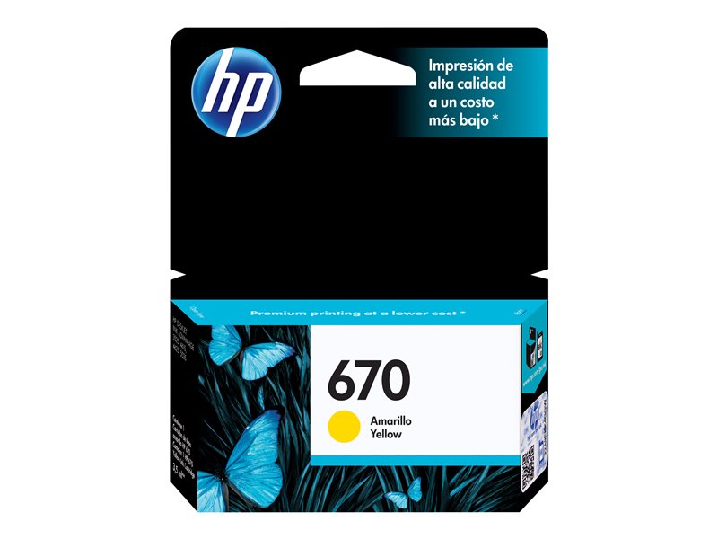 HP 670 - yellow - original - Ink Advantage - ink cartridge - Image 2