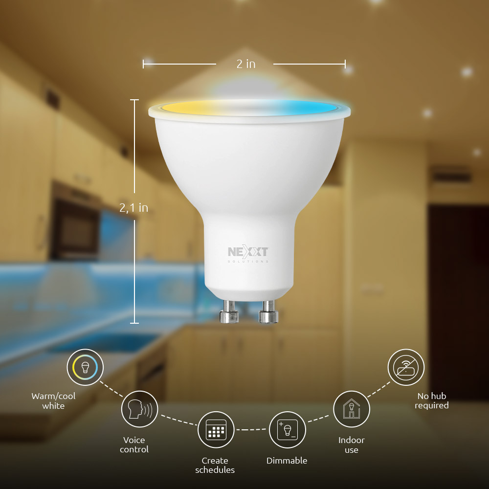 NEXXT Smart Wi-Fi LED 110V - GU10 - 3pk - Image 2