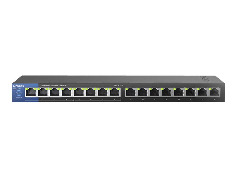 Linksys Business LGS116P - switch - 16 ports - unmanaged - Image 2