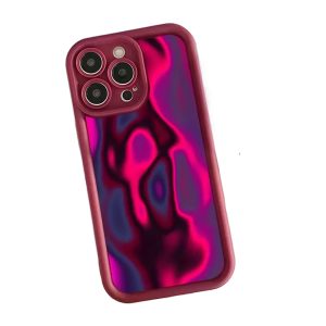 MT Phone Case iPhone 15 Pro Iridescent TPU Shockproof Burgundy