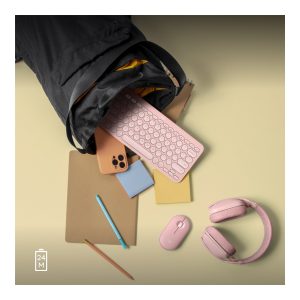 Logitech Pebble Mouse 2 M350s - mouse - Bluetooth - tonal rose