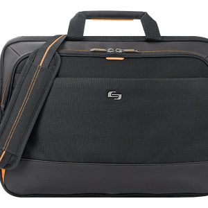 SOLO Urban Ultra Multicase - Notebook carrying shoulder bag - 17.3" - black, orange