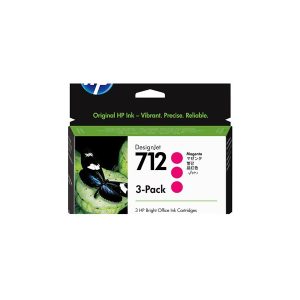 HP 712 - 3-pack - magenta - original - DesignJet - ink cartridge