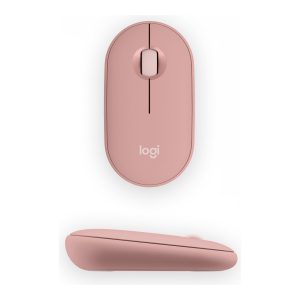 Logitech Pebble Mouse 2 M350s - mouse - Bluetooth - tonal rose