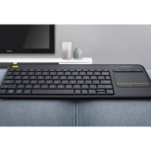 Logitech Wireless Touch Keyboard K400 Plus - keyboard - with touchpad - QWERTY - US International - black Input Device