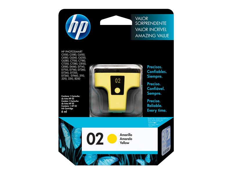 HP 02 - yellow - original - ink cartridge - Image 2