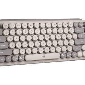 Logitech POP Keys Wireless Mechanical Keyboard with Customizable Emoji Keys - Mist - keyboard - mist sand Input Device