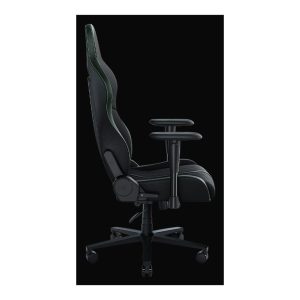 Razer Enki X - chair - steel, plush fabric, high-density polyurethane molded foam, elastomeric polyurethane (EPU) - black, green