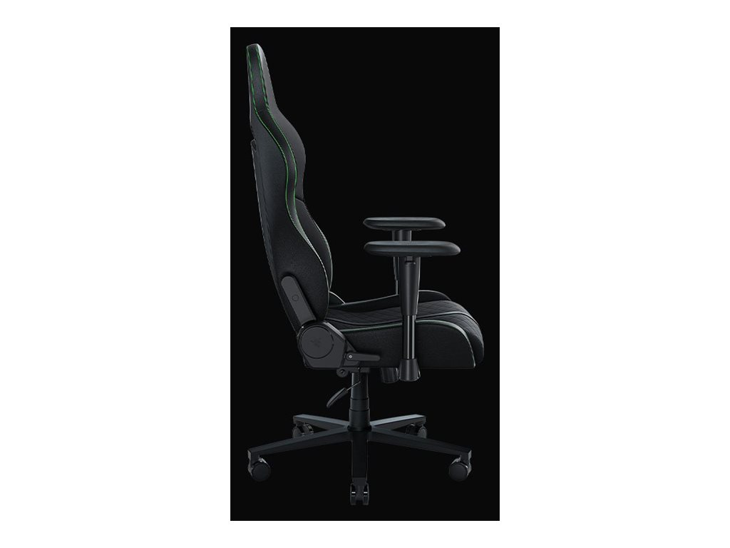 Razer Enki X - chair - steel, plush fabric, high-density polyurethane molded foam, elastomeric polyurethane (EPU) - black, green - Image 18