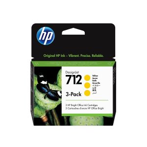 HP 712 - 3-pack - yellow - original - DesignJet - ink cartridge