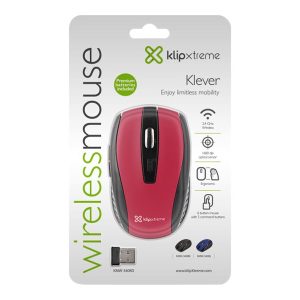 Klip Xtreme Klever KMW-340 - mouse - 2.4 GHz - red