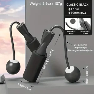 ProFit Jump Rope Pro - Adjustable -Cordless - Portable - Black