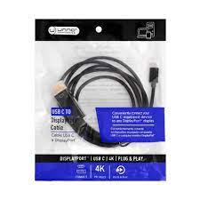 Unno Tekno Type-C to Displayport Cable 5ft CB4059BK