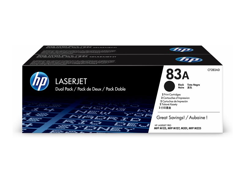 HP 83A - 2-pack - black - original - LaserJet - toner cartridge (CF283AD) - Image 11