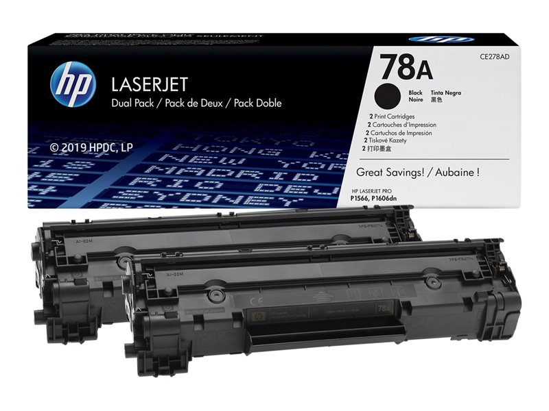HP 78A - 2-pack - black - original - LaserJet - toner cartridge (CE278AD) - Image 3