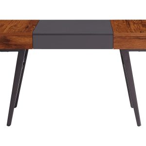 Techni Mobili Expandable RTA-1854 - table - rectangular - gray, mahogany