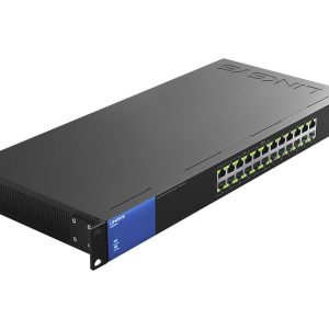 Linksys Business LGS124P - Switch - unmanaged - 12 x 10/100/1000 (PoE+) + 12 x 10/100/1000 - rack-mountable - PoE+ (120 W) - AC 100/230 V