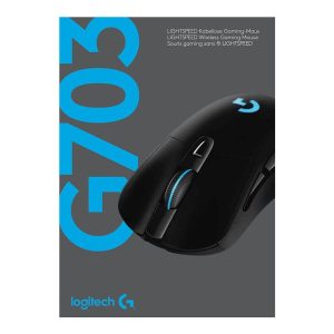 Logitech Wireless Gaming Mouse G703 LIGHTSPEED with HERO 25K Sensor - mouse - USB, 2.4 GHz