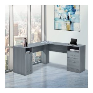 Techni Mobili - table - L-shaped - gray