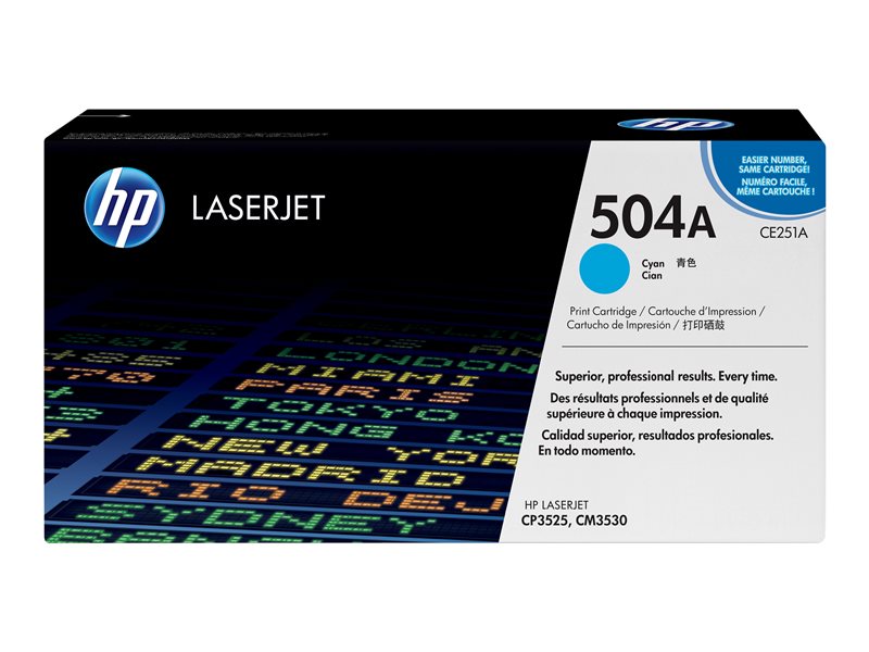 HP 504A - cyan - original - LaserJet - toner cartridge (CE251A) - Image 2