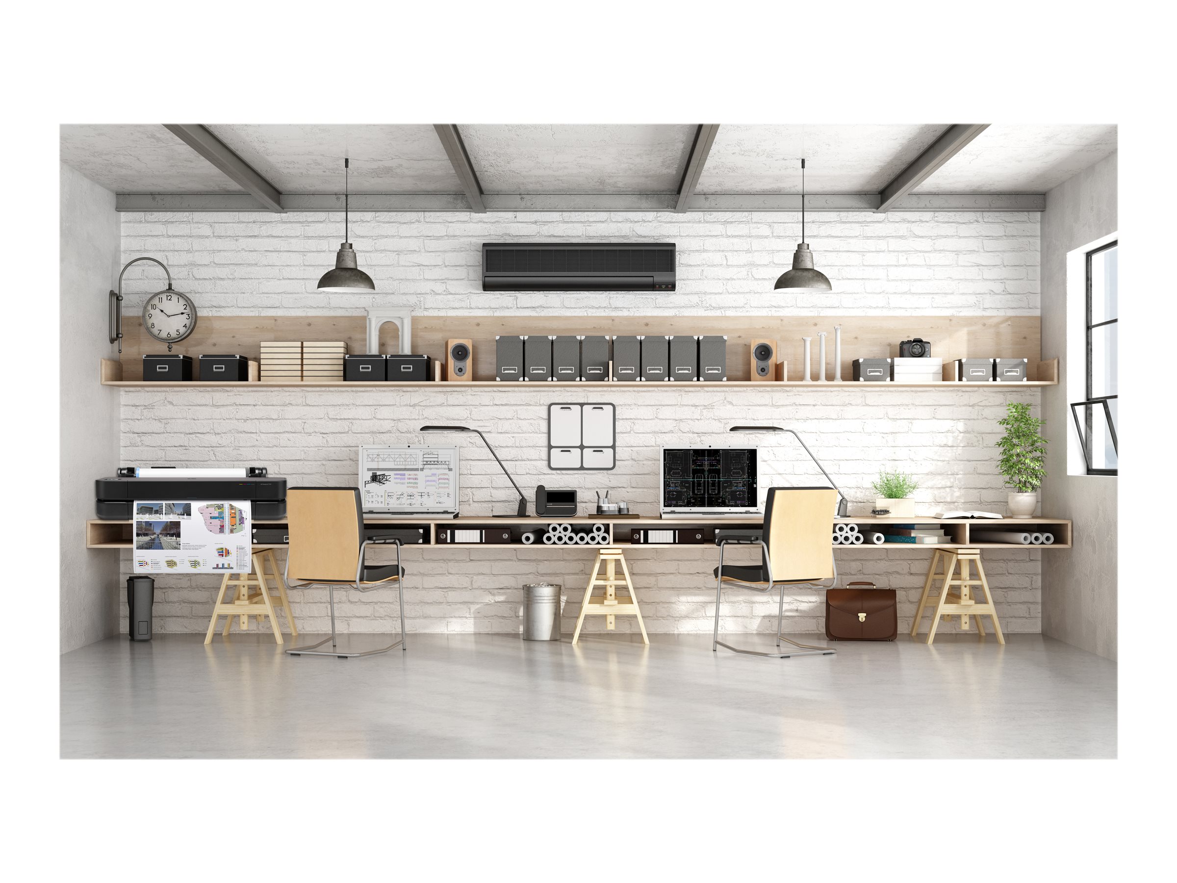 HP DesignJet T250 - 24" large-format printer - color - ink-jet - A1, ANSI D - 2400 x 1200 dpi - up to 0.5 min/page (mono) / up to 0.5 min/page (color) - USB 2.0, LAN, Wi-Fi - Image 6