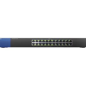 Linksys Business LGS124P - Switch - unmanaged - 12 x 10/100/1000 (PoE+) + 12 x 10/100/1000 - rack-mountable - PoE+ (120 W) - AC 100/230 V