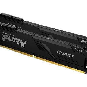 Kingston FURY Beast - DDR4 - kit - 32 GB: 2 x 16 GB - DIMM 288-pin - 3200 MT/s / PC4-25600 - CL16 - 1.35 V - unbuffered - non-ECC - black