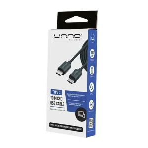 Unno Tekno Type-C to Micro Cable 5ft CB4058BK