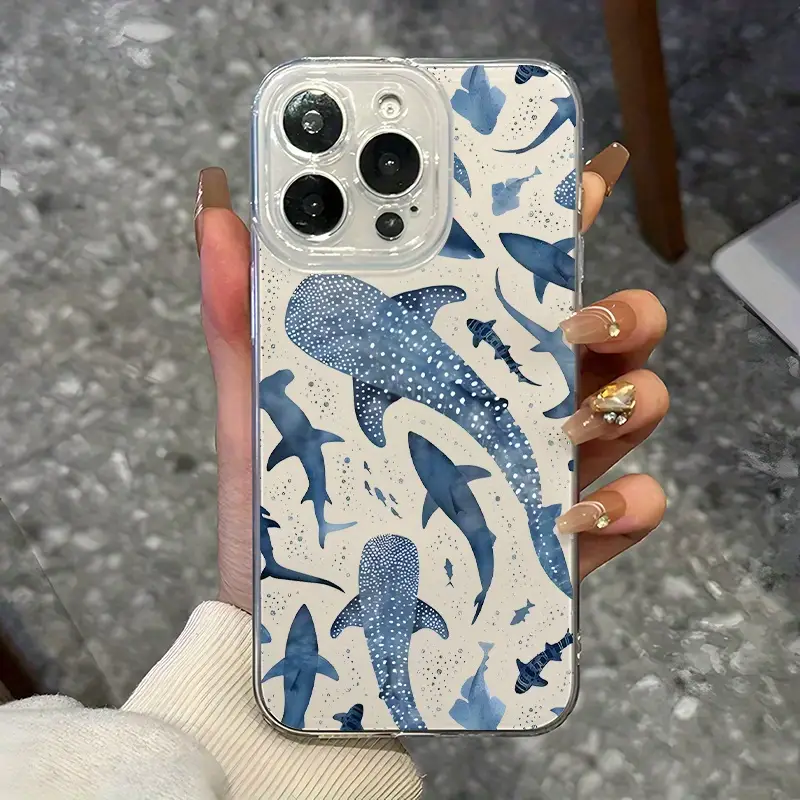 MT Phone Case iPhone 16 Protective TPU Blue Shark - Image 3