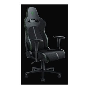 Razer Enki X - chair - steel, plush fabric, high-density polyurethane molded foam, elastomeric polyurethane (EPU) - black, green