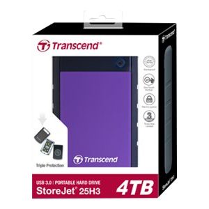 Transcend StoreJet 25H3P - hard drive - 4 TB - USB 3.0