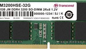 Transcend JetRAM - DDR4 - module - 32 GB - SO-DIMM 260-pin - 3200 MHz / PC4-25600 - unbuffered
