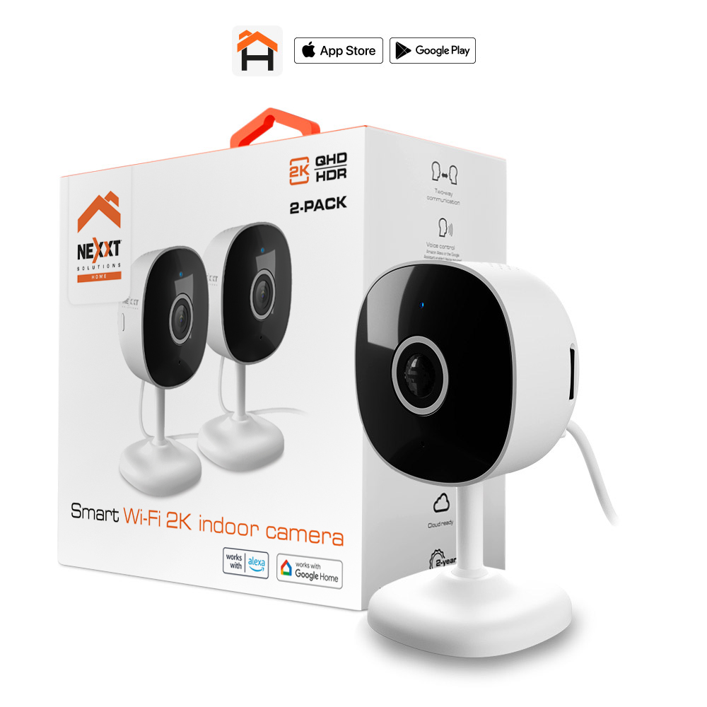 Nexxt Smart Wi-Fi 2K indoor camera (2PK)
