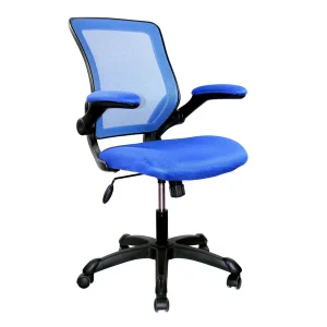 Techni Mobili Mesh Office Chair with Lumbar Support and Flip-Up Arms