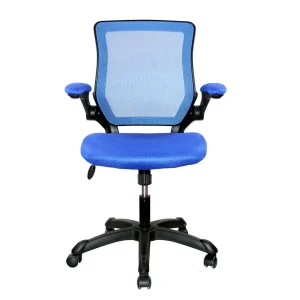 Techni Mobili Mesh Office Chair with Lumbar Support and Flip-Up Arms
